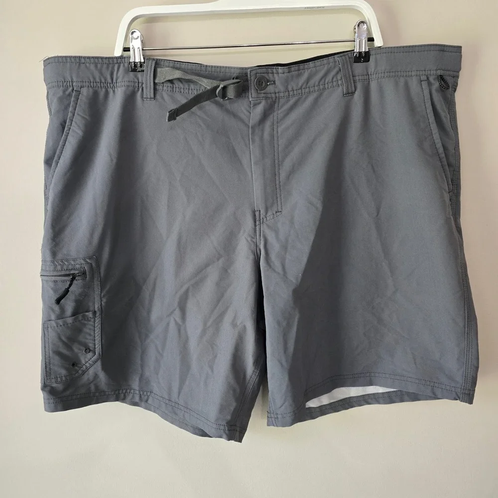 Realtree Fishing Mens 2XL Gray Cargo Shorts Stretch Quick Dry Performance 44/46